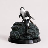 Devotion bronze orca sculpture, side profile