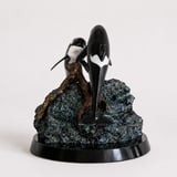 Devotion bronze orca sculpture, rear view