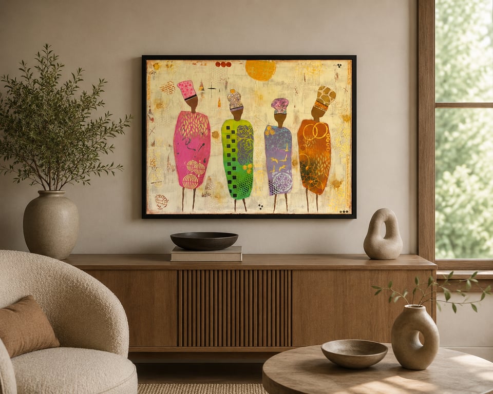 Four Ladies Grazing by Dee McLeod